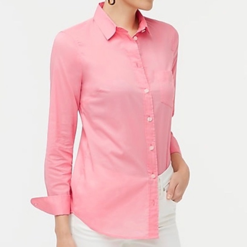 J.Crew Pink Button Up NWT XS 100% Cotton